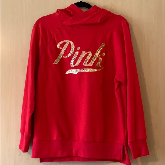 PINK Victoria's Secret Sweaters - 2 for $30 NWOT Red &Gold Sequin VS Pink Sweatshirt